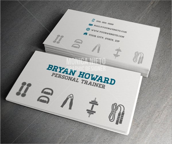 premade fitness business card