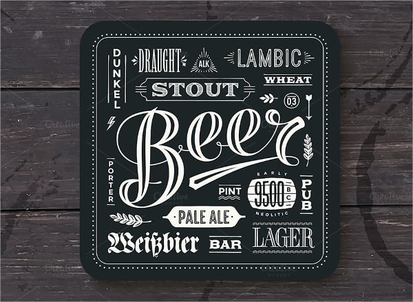 coaster beer label