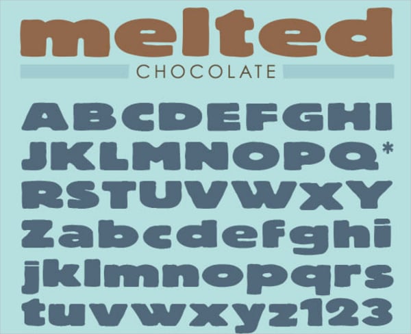 melted chocolate font