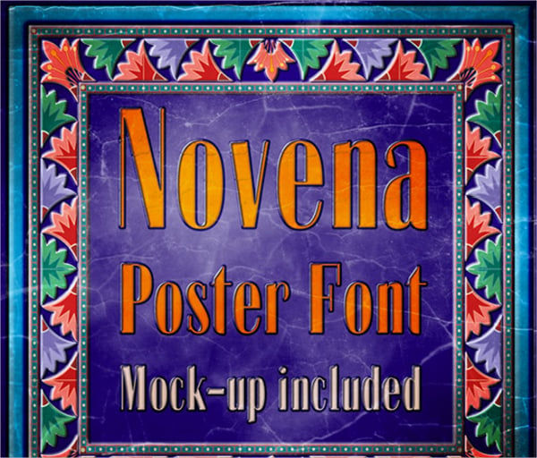 graphic novena poster font