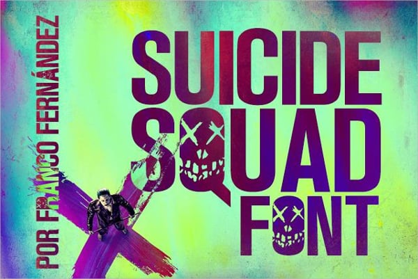 suicide squad poster font