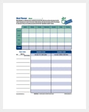 Daily Meal Planner Template