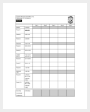 Daily Agenda Planner for School Example
