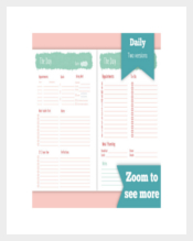 Printable Daily Sales Planner Template