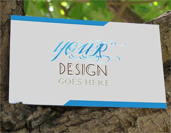 realistic embossed business card