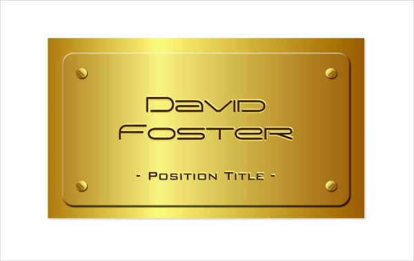embossed gold plate luxury business card