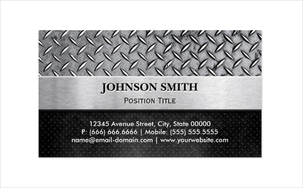 embossed metal business card