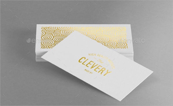 showcase embossed business card