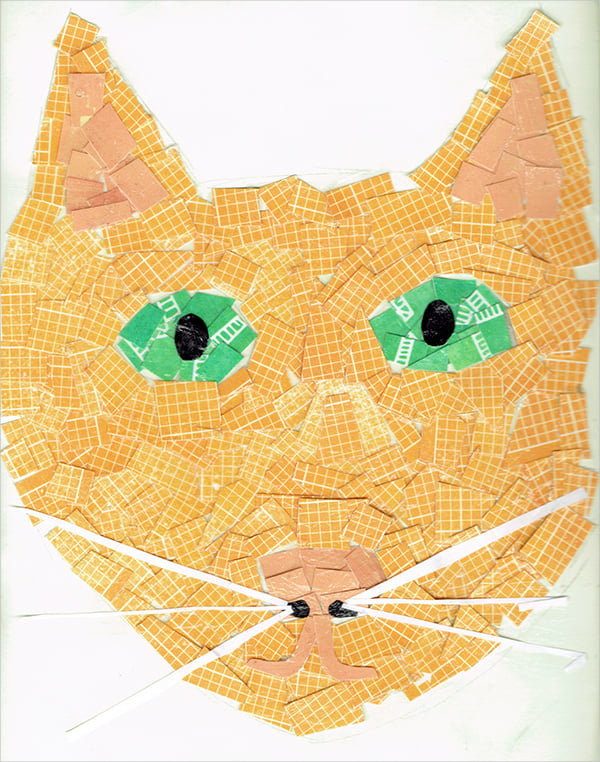 paper art cat