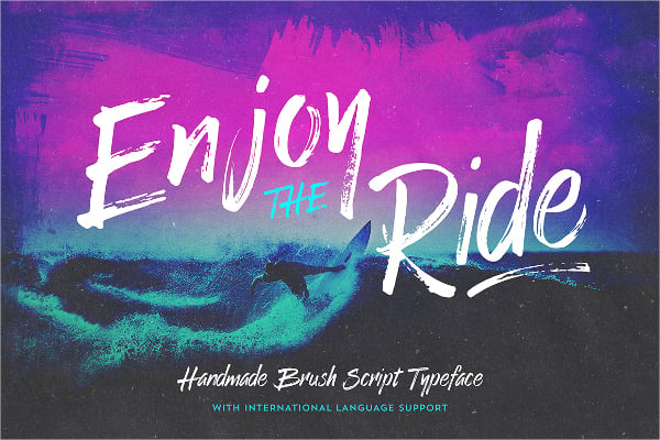 enjoy the ride typeface water font