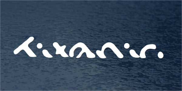 titanic water font