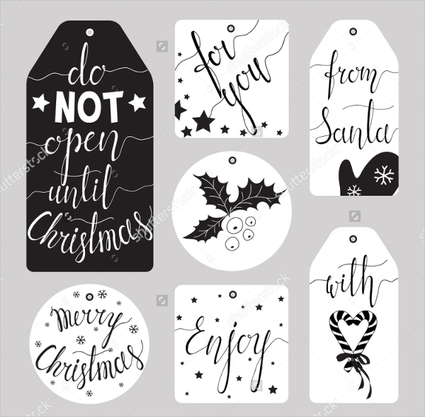 elegant christmas gift tag collection