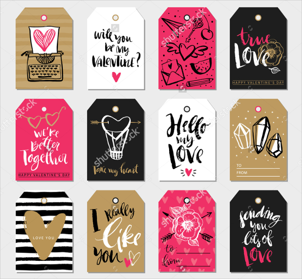 printable valentines day gift tags and card