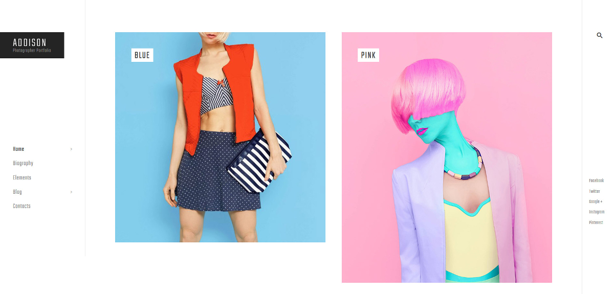 Fashion Photographer Portfolio WordPress Theme $75
