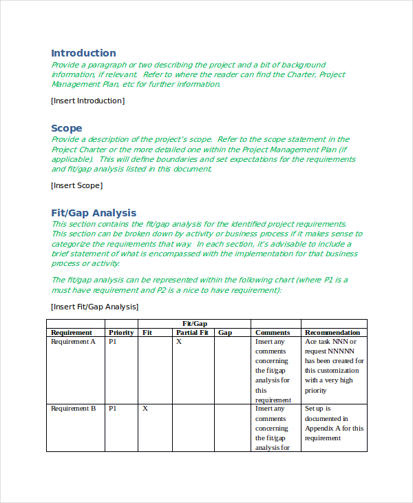 Free 10 Sample Requirement Analysis Templates In Pdf Excel Ms Word Images