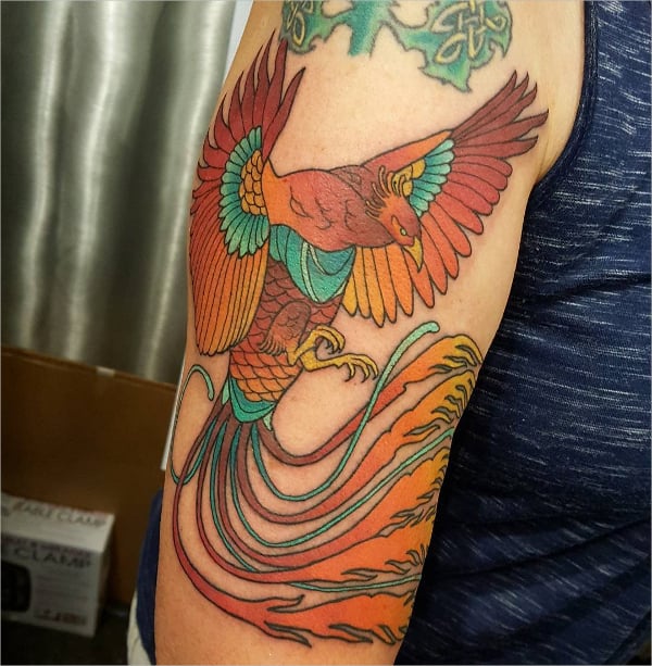 still shot of phoenix tattoo