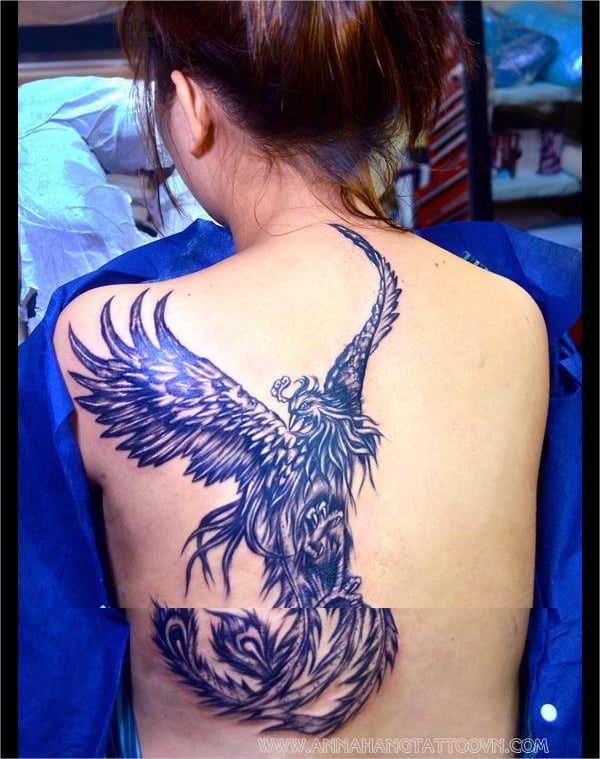 blue phoenix tattoo