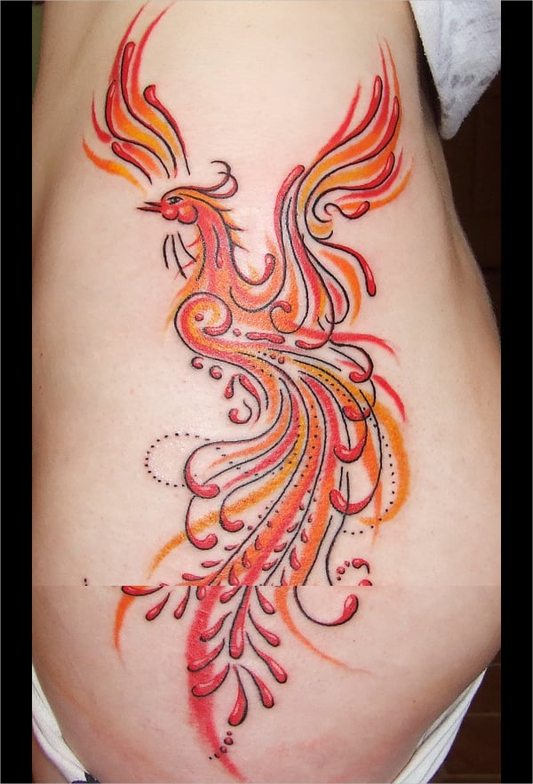 beautiful phoenix tattoo design