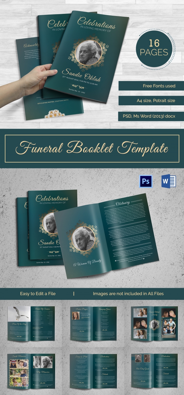 5+ Funeral Booklet Templates Word, PSD Format Download