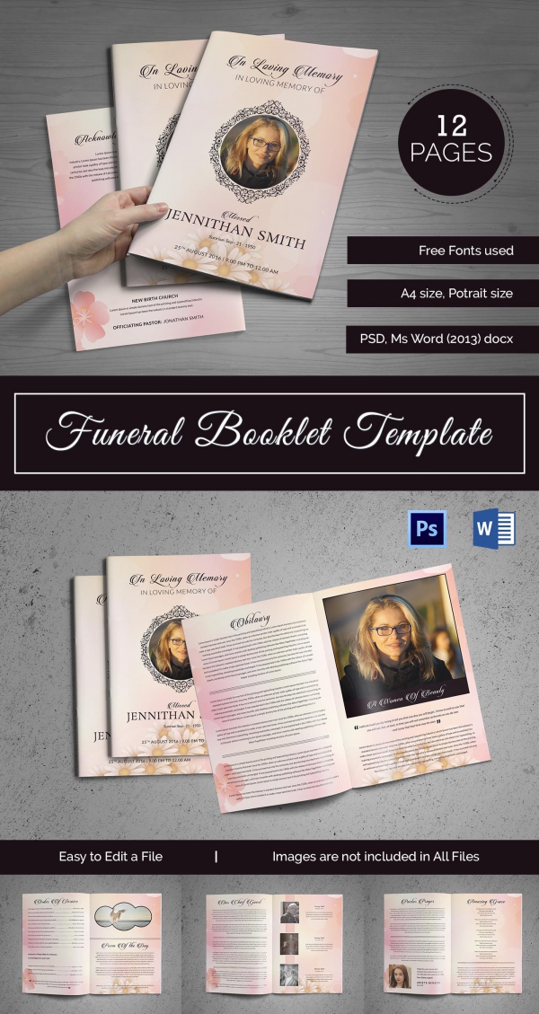 19+ Funeral Booklet Templates PSD, AI, Vector, EPS