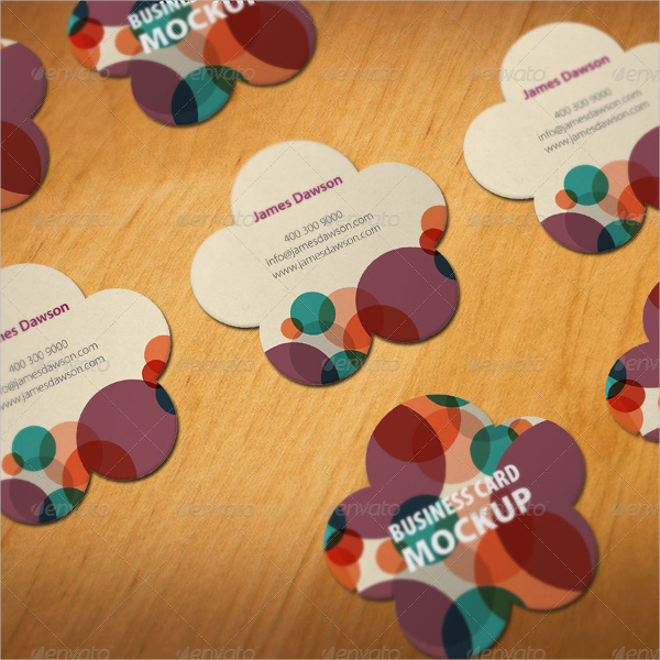 die cut business card