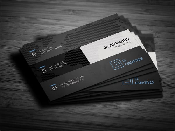 creative dark business card