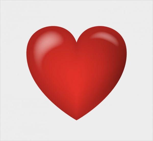 shiny red heart free vector