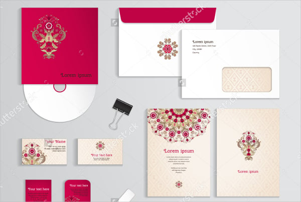 floral pattern magnetic business card