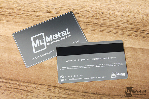 metal business cards with magnetic stripes
