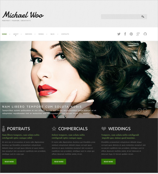 stylish photo blog portfolio joomla template