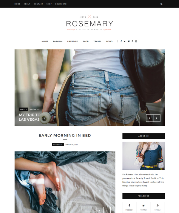 fashion photography blogger template