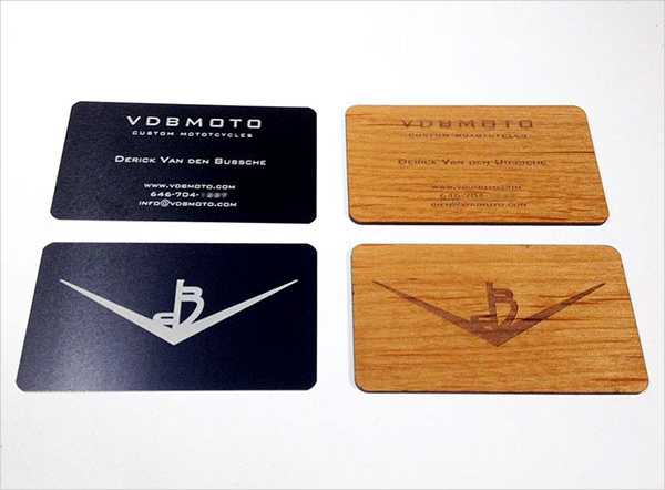 engraved metal business card