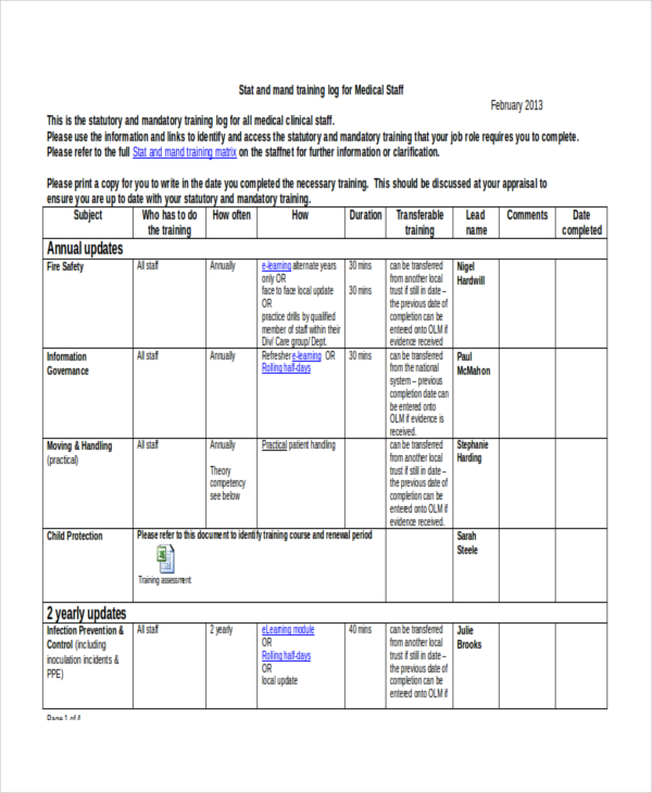 11+ Learning Log Templates in Word | Google Docs | Google Sheets ...