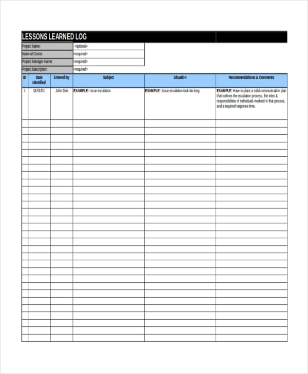 Free Key Log Template from images.template.net
