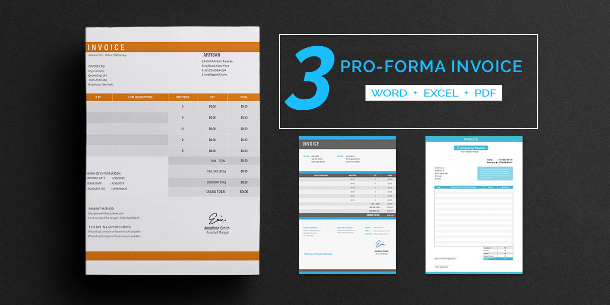 pro forma invoice templates