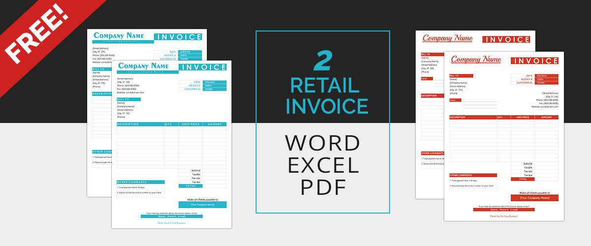retail invoice templates