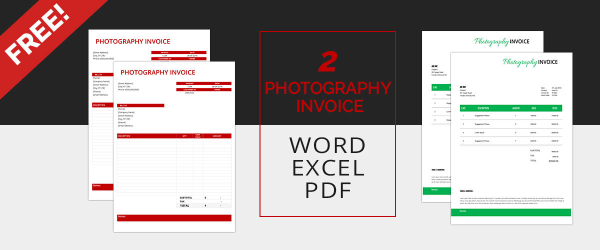 photography invoice templates