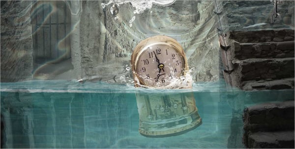 time gravity conceptual photography