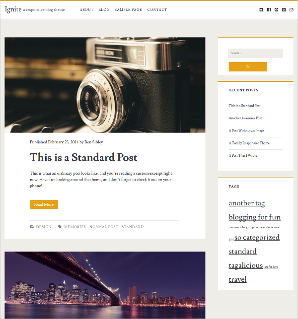 free wordpress blog theme for personal blogs