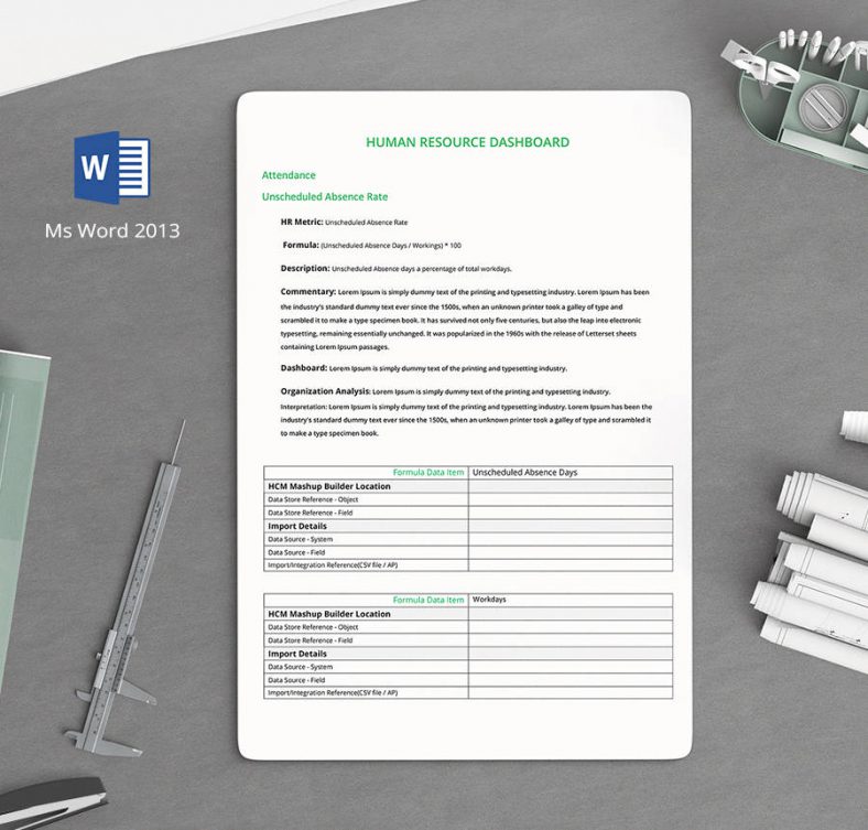 employee attendance hr dashboard template 788x753