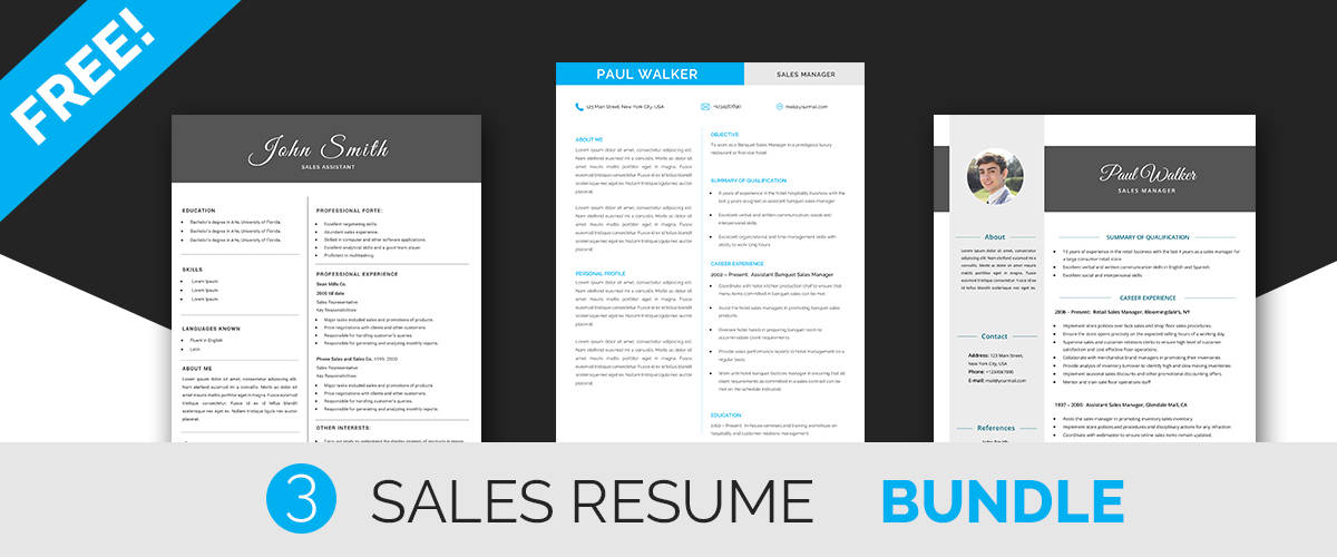 sales resume templates