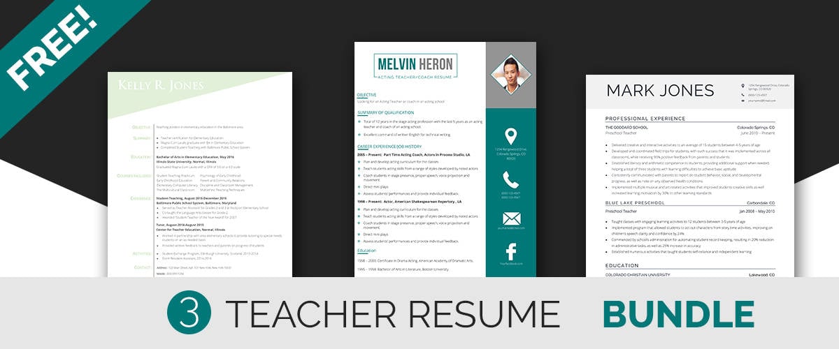 resume templates for teachers