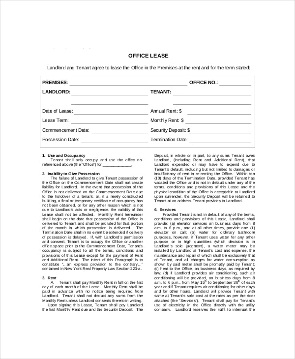 office lease contract 