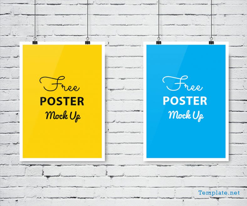 free poster design mock up 4 788x