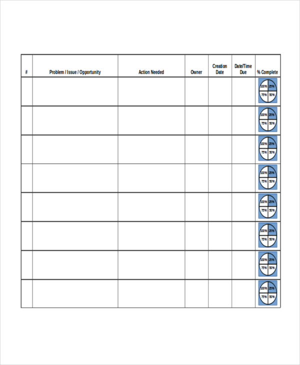 Action Plan Template Xlsx