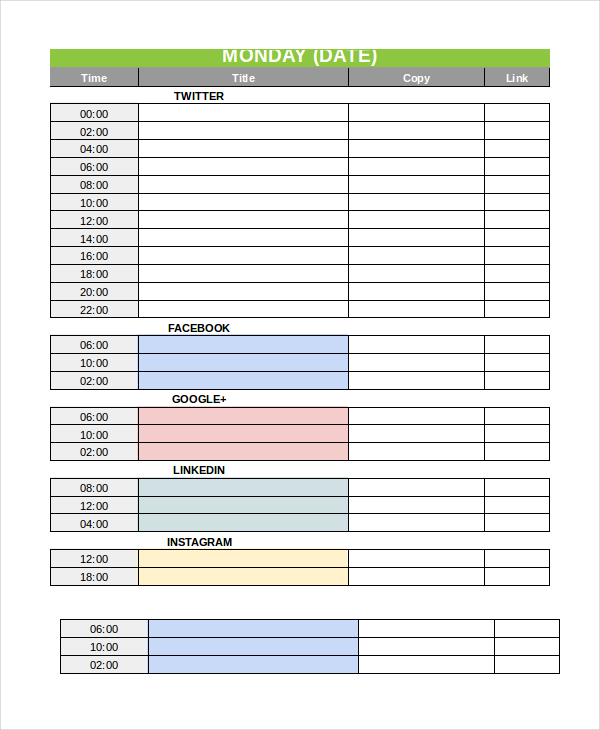 Excel Calendar Template 7+ Free Excel Documents Download