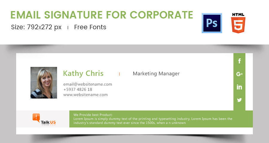 96  Responsive Email Signatures Free Premium Templates