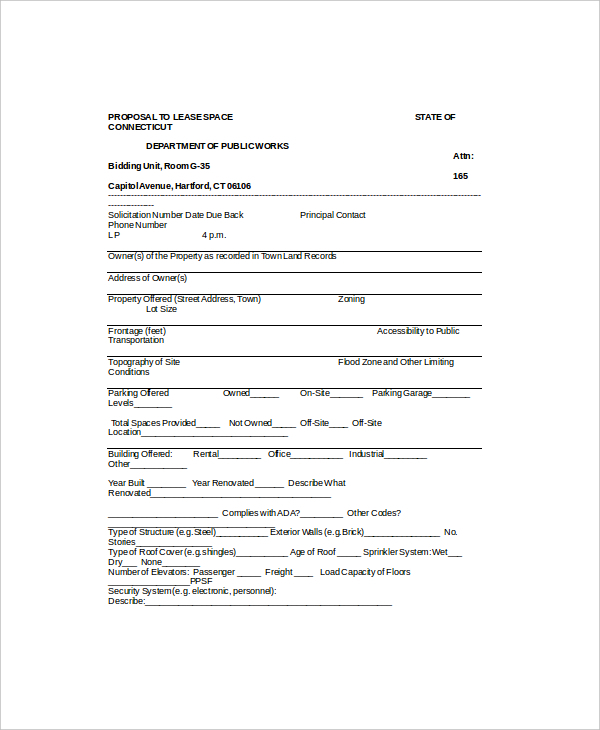 21+ Lease Proposal Templates - Sample, Example, Format | Free & Premium ...