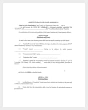 Agricultural Land Lease Agreement