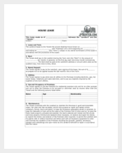 House Rental Lease Template